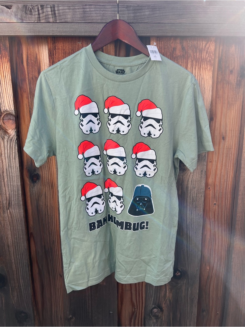 Star Wars Green Bah Humbug Stormtrooper & Darth Vader Holiday Tee